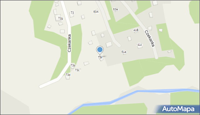 Czekanka, Czekanka, 73k, mapa Czekanka