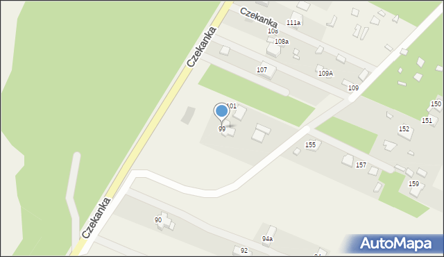 Czekanka, Czekanka, 99, mapa Czekanka