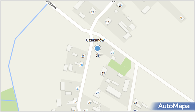 Czekanów, Czekanów, 23, mapa Czekanów