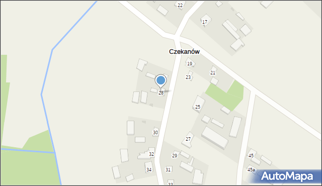 Czekanów, Czekanów, 28, mapa Czekanów