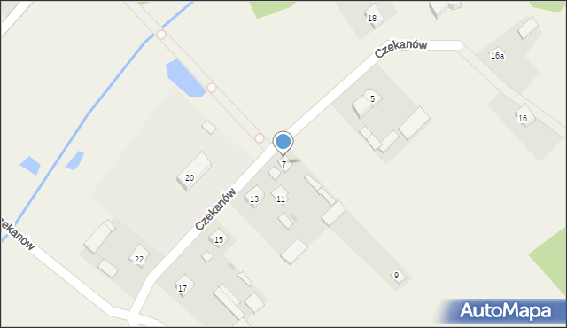 Czekanów, Czekanów, 7, mapa Czekanów