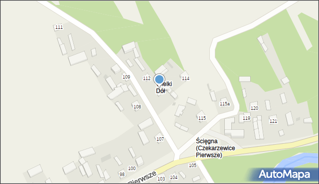 Czekarzewice Pierwsze, Czekarzewice Pierwsze, 113, mapa Czekarzewice Pierwsze