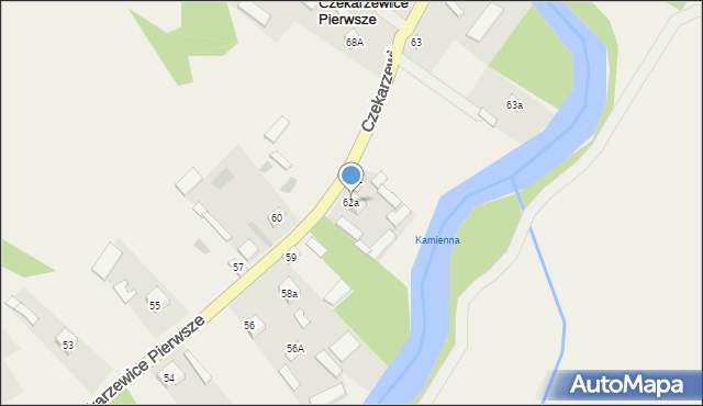 Czekarzewice Pierwsze, Czekarzewice Pierwsze, 62a, mapa Czekarzewice Pierwsze