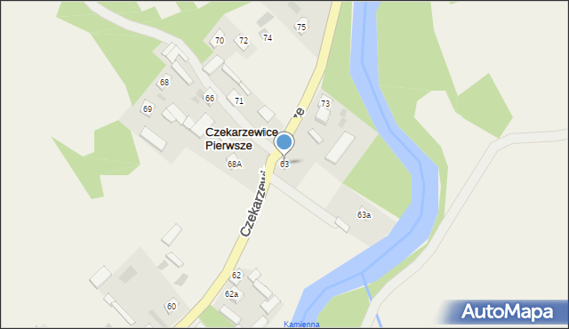 Czekarzewice Pierwsze, Czekarzewice Pierwsze, 63, mapa Czekarzewice Pierwsze