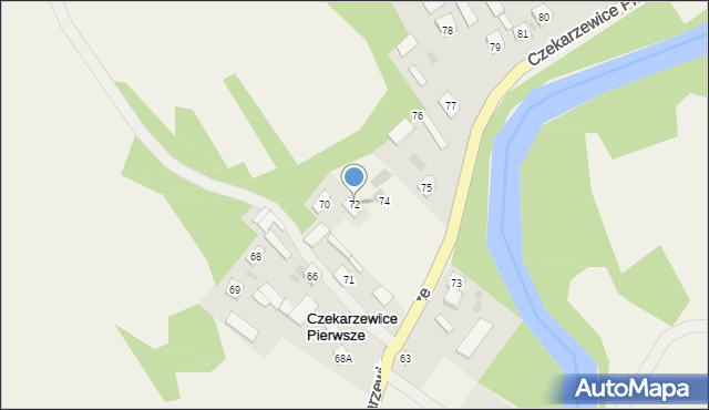 Czekarzewice Pierwsze, Czekarzewice Pierwsze, 72, mapa Czekarzewice Pierwsze