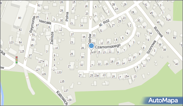 Czeladź, Czarnomskiego Zdzisława, 17, mapa Czeladź