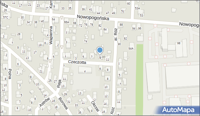 Czeladź, Czeczotta Henryka, 9, mapa Czeladź