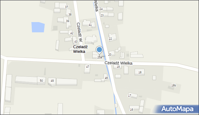 Czeladź Wielka, Czeladź Wielka, 20a, mapa Czeladź Wielka