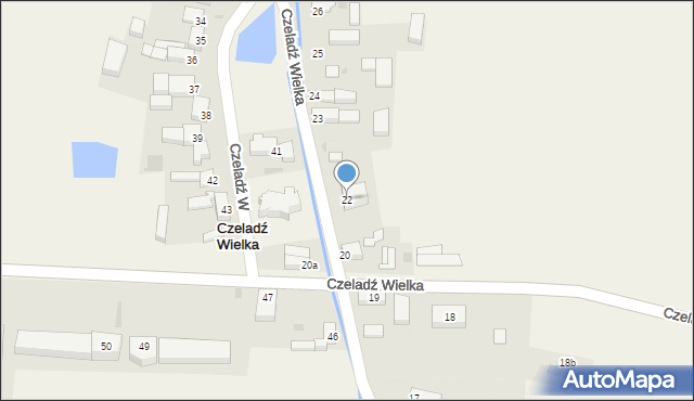 Czeladź Wielka, Czeladź Wielka, 22, mapa Czeladź Wielka