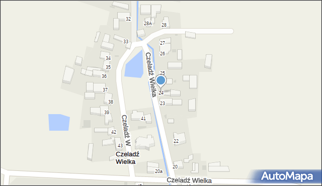 Czeladź Wielka, Czeladź Wielka, 24, mapa Czeladź Wielka