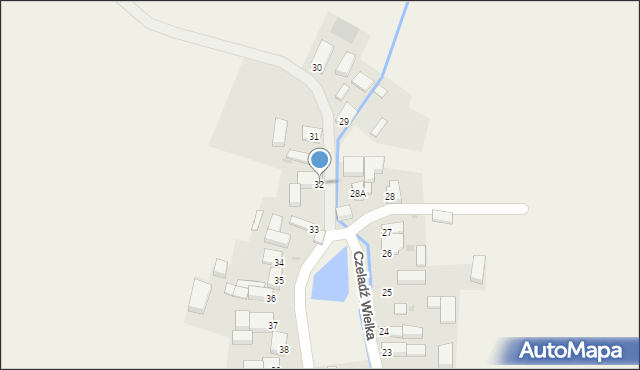Czeladź Wielka, Czeladź Wielka, 32, mapa Czeladź Wielka
