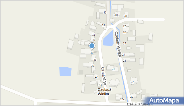 Czeladź Wielka, Czeladź Wielka, 37, mapa Czeladź Wielka