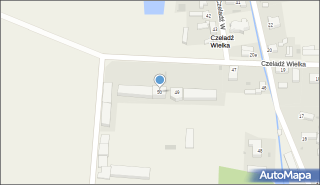 Czeladź Wielka, Czeladź Wielka, 50, mapa Czeladź Wielka