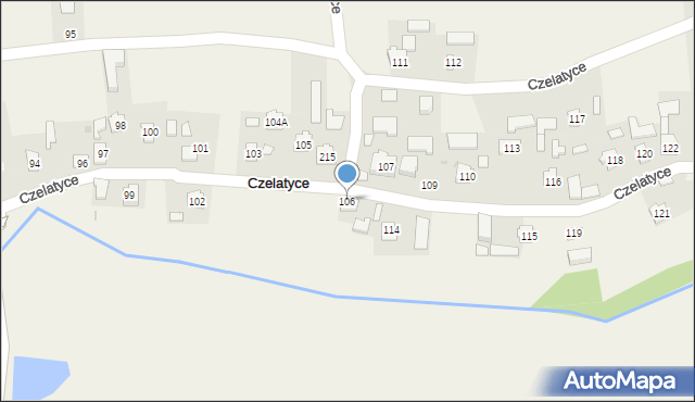 Czelatyce, Czelatyce, 106, mapa Czelatyce