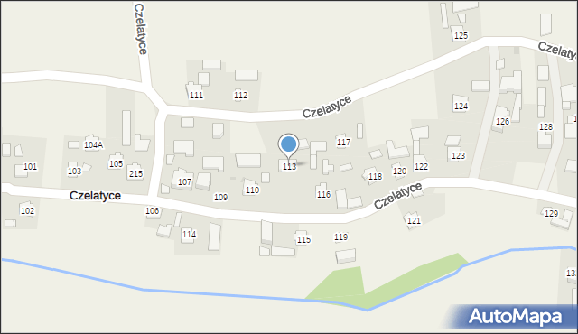 Czelatyce, Czelatyce, 113, mapa Czelatyce