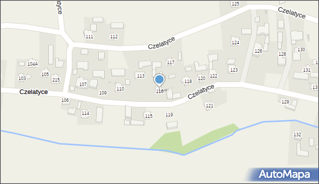 Czelatyce, Czelatyce, 116, mapa Czelatyce