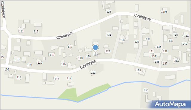 Czelatyce, Czelatyce, 122, mapa Czelatyce