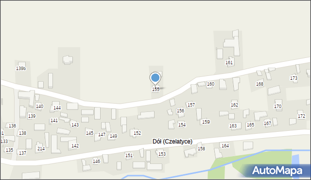 Czelatyce, Czelatyce, 155, mapa Czelatyce
