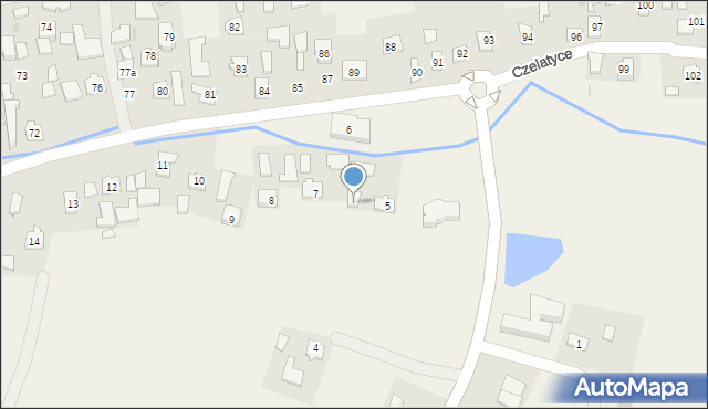 Czelatyce, Czelatyce, 5a, mapa Czelatyce