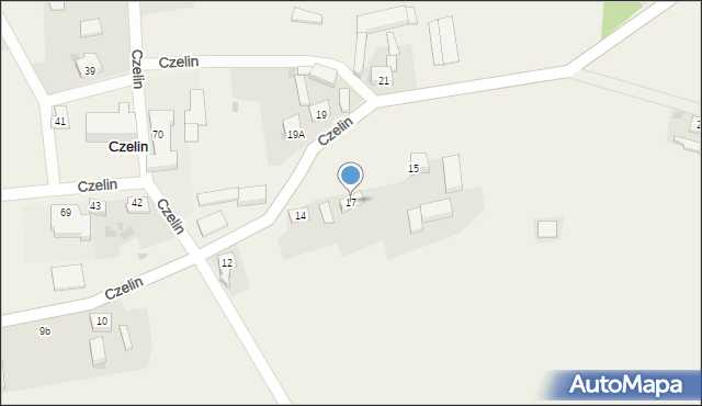 Czelin, Czelin, 17, mapa Czelin
