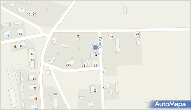 Czelin, Czelin, 34, mapa Czelin
