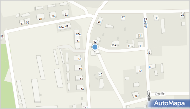 Czelin, Czelin, 40a, mapa Czelin