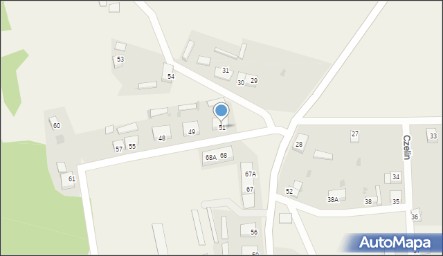 Czelin, Czelin, 51, mapa Czelin