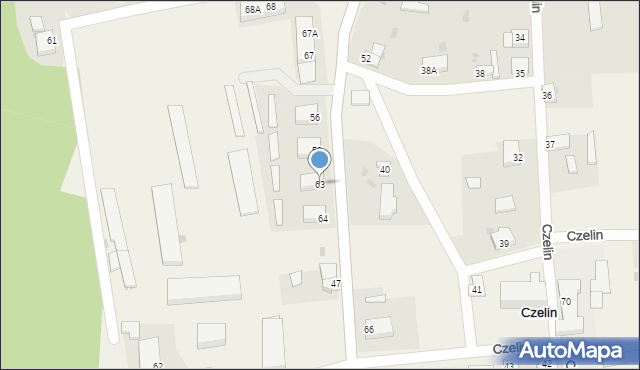 Czelin, Czelin, 63, mapa Czelin