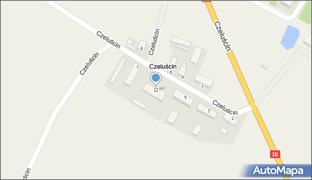 Czeluścin, Czeluścin, 11, mapa Czeluścin