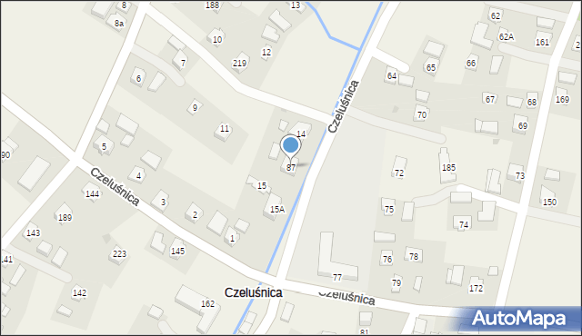 Czeluśnica, Czeluśnica, 87, mapa Czeluśnica