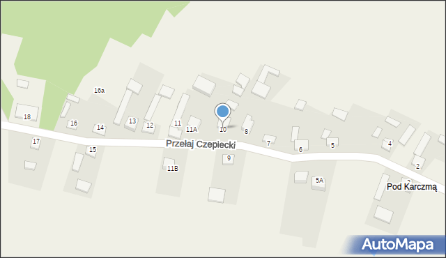 Czepiec, Czepiec, 10, mapa Czepiec
