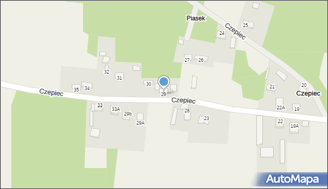 Czepiec, Czepiec, 29, mapa Czepiec