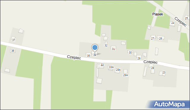 Czepiec, Czepiec, 34, mapa Czepiec