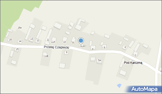 Czepiec, Czepiec, 7, mapa Czepiec