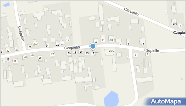 Czepielin, Czepielin, 13, mapa Czepielin