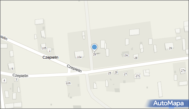 Czepielin-Kolonia, Czepielin-Kolonia, 24, mapa Czepielin-Kolonia