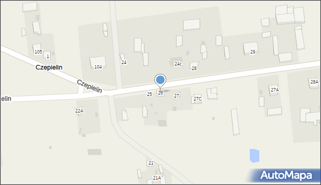 Czepielin-Kolonia, Czepielin-Kolonia, 26, mapa Czepielin-Kolonia