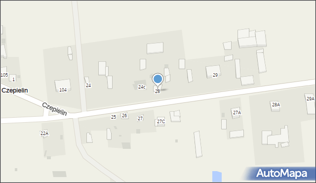 Czepielin-Kolonia, Czepielin-Kolonia, 28, mapa Czepielin-Kolonia