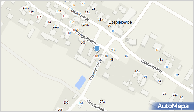 Czepielowice, Czepielowice, 108, mapa Czepielowice