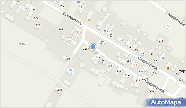Czepielowice, Czepielowice, 118, mapa Czepielowice