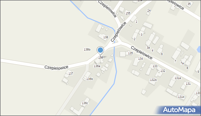 Czepielowice, Czepielowice, 136, mapa Czepielowice