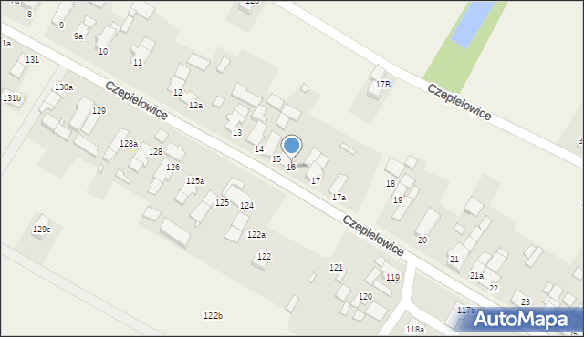 Czepielowice, Czepielowice, 16, mapa Czepielowice