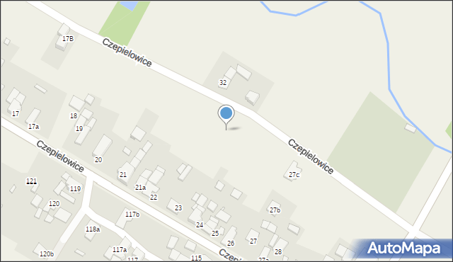 Czepielowice, Czepielowice, 23b, mapa Czepielowice