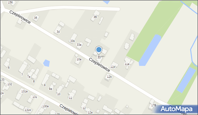 Czepielowice, Czepielowice, 33, mapa Czepielowice