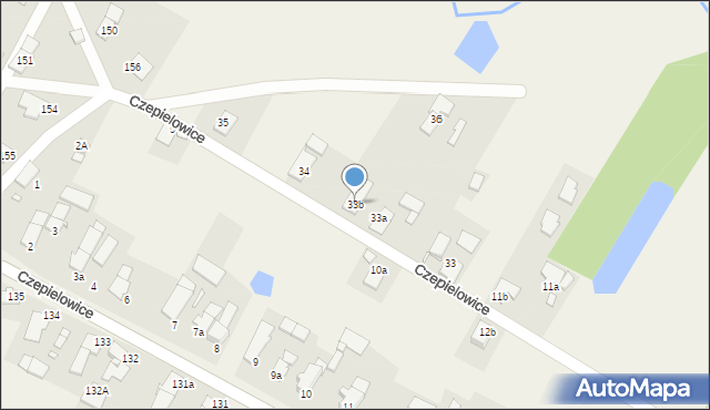 Czepielowice, Czepielowice, 33b, mapa Czepielowice