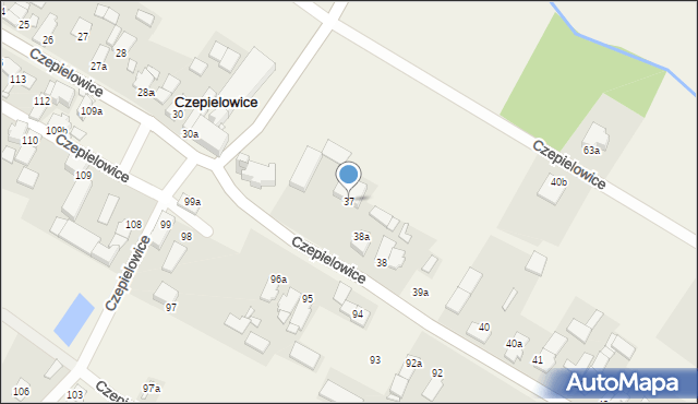 Czepielowice, Czepielowice, 37, mapa Czepielowice