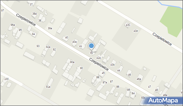 Czepielowice, Czepielowice, 42, mapa Czepielowice