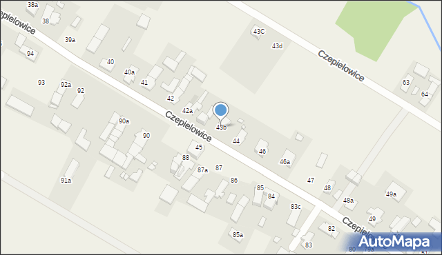 Czepielowice, Czepielowice, 43b, mapa Czepielowice