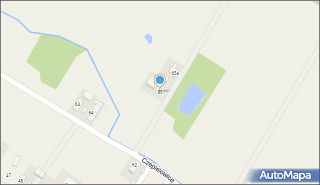 Czepielowice, Czepielowice, 65, mapa Czepielowice