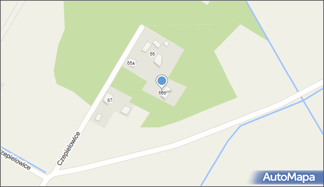 Czepielowice, Czepielowice, 66b, mapa Czepielowice